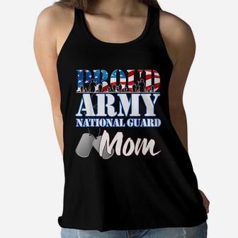 Proud Army National Guard Mom Mothers Day Ladies Flowy Tank - Seseable