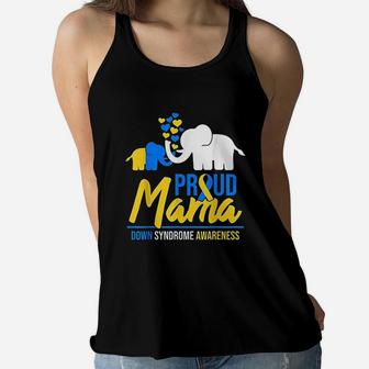 Proud Mama Mom Down Syndrome Awareness Ladies Flowy Tank - Seseable