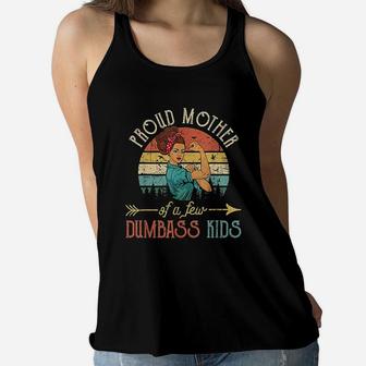 Proud Mother Of A Few Kids Mothers Day Gift Ladies Flowy Tank - Seseable