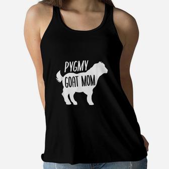 Pygmy Goat Mom Gift For Goat Lovers Love Goats Ladies Flowy Tank - Seseable