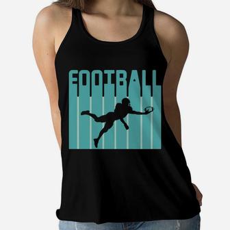 Retro Football Design Player Favorite Sport In The Life Women Flowy Tank - Seseable