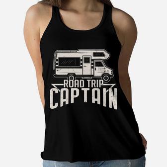 Road Trip Captain Camping Truck Go Camping Outside Women Flowy Tank - Seseable