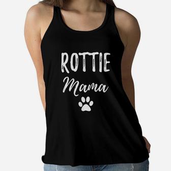 Rottie Mamat For Rottweiler Dog Mom Dog Toys Dog Ladies Flowy Tank - Seseable
