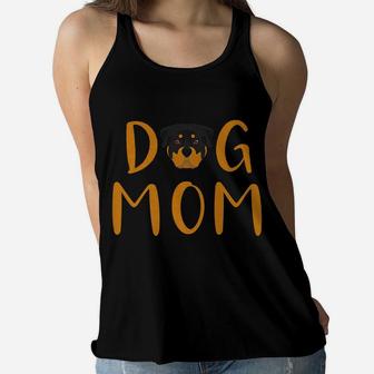 Rottweiler Dog Mom Mothers Day Gift Funny Ladies Flowy Tank - Seseable