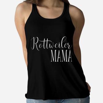 Rottweiler Mama Dog Gift Ladies Flowy Tank - Seseable