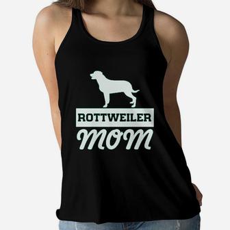 Rottweiler Mom Graphic Ladies Flowy Tank - Seseable