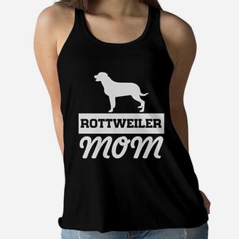 Rottweiler Mom Ladies Flowy Tank - Seseable