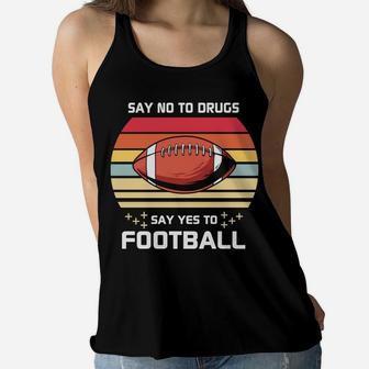 Say Yes To Football Vintage Design For Football Lovers Women Flowy Tank - Seseable