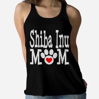 Shiba Inu Mom Dog Funny Cute Dog Owner Gift Ladies Flowy Tank - Seseable