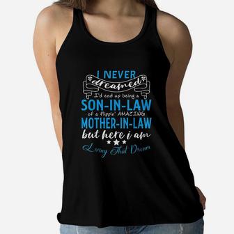 Son In Law Amazing Mother I Law Cute Gift For Mother Ladies Flowy Tank - Seseable