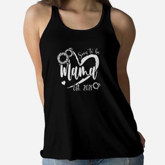 Soon To Be Momma 2021 Sunflower Gifts Ladies Flowy Tank - Seseable