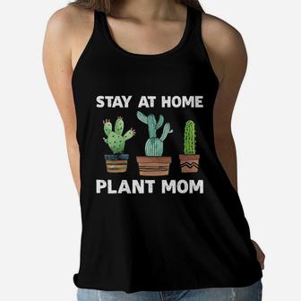 Stay At Home Plant Mom Fun Ladies Flowy Tank - Seseable