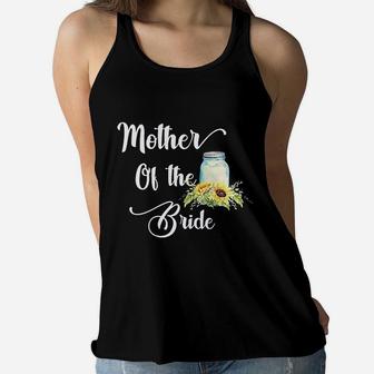 Sunflower Wedding Matching Bridal Party Mother Of Bride Ladies Flowy Tank - Seseable
