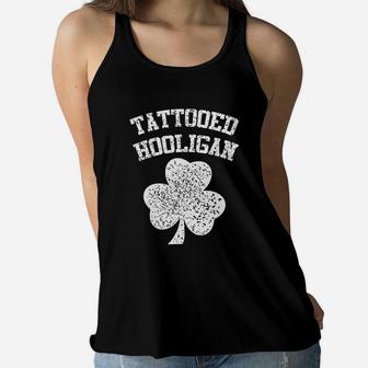 Tattooed Hooligan St Patricks Irish Tattooed Mom Ladies Flowy Tank - Seseable