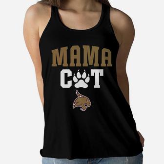 Texas State Bobcats Mama Cat Apparel Ladies Flowy Tank - Seseable