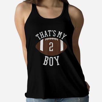 That Is My Boy 2 Football Number 2 Football Mom Ladies Flowy Tank | Seseable UK
