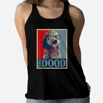 The Dood Goldendoodle Doodle Mom And Dood Dad Ladies Flowy Tank - Seseable