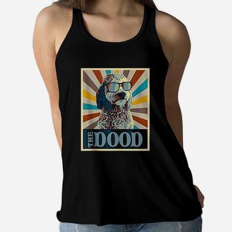 The Dood Retro Goldendoodle Doodle Mom And Dood Dad Ladies Flowy Tank - Seseable
