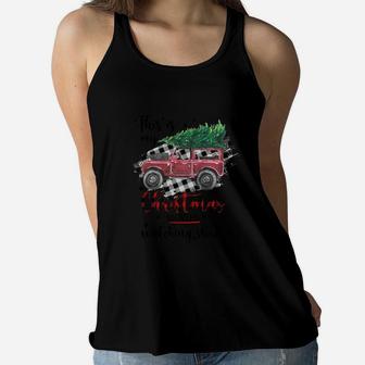 This Is My Christmas Movie Watching Shirt Red Car Christmas Tree Women Flowy Tank - Seseable