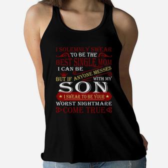 To Be The Best Single Mom Perfect Gift Mothers Day Ladies Flowy Tank - Seseable