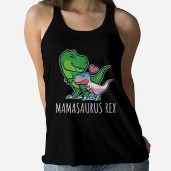 Transgender Mom Mamasaurus Rex Lgbt Trans Pride Ladies Flowy Tank - Seseable