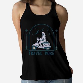 Travel More By Motorbike Relax Time After Working Women Flowy Tank | Seseable UK