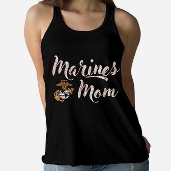 United States Marine Corps Proud Mom Ladies Flowy Tank - Seseable