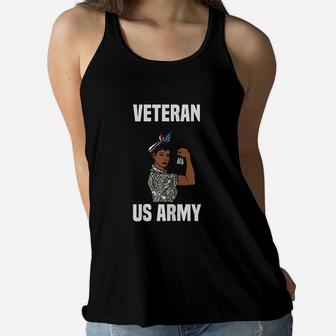 Veteran Of The Us Army Ladies Flowy Tank - Seseable