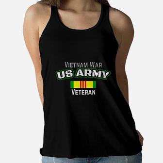 Vietnam War Veteran Army For Those Who Served Ladies Flowy Tank - Seseable