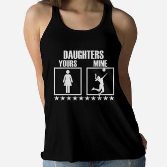 Volleyball Mom And Dad Gift For Volleyball Parents Ladies Flowy Tank - Seseable