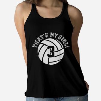 Volleyball Player Mom Or Dad Gifts Ladies Flowy Tank - Seseable