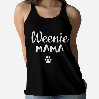 Womens Cute Dachshund Mom Weiner Dog Gift Weiner Mom Ladies Flowy Tank - Seseable
