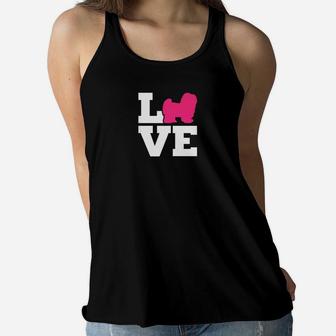Womens Havanese Dog Mom Womens Shirt Love Puppy Fitted Ladies Flowy Tank - Seseable