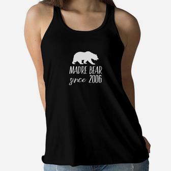 Womens Madre Bear 2006 For Women Mothers Day Gifts For Mom Ladies Flowy Tank - Seseable