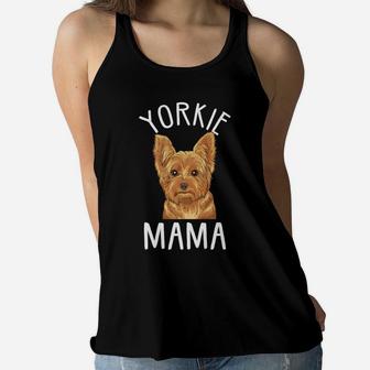 Yorkie Mom Yorkie Mama Yorkshire Terrier Ladies Flowy Tank - Seseable