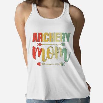 Archery Mom Archer Bow Hunter Ladies Flowy Tank - Seseable