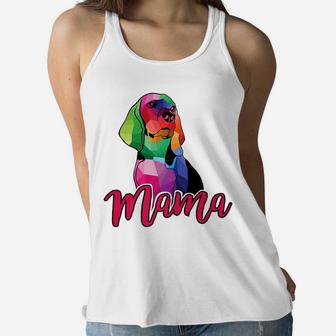 Beagle Mama For Women Kids Rainbow Geometric Ladies Flowy Tank - Seseable