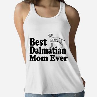 Best Dalmatian Mom Ever Ladies Flowy Tank - Seseable
