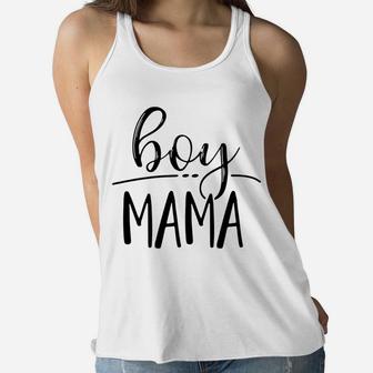 Boy Mama For Moms Of Only Boys Clothing Ladies Flowy Tank - Seseable