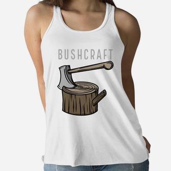 Bushcraft Wooden Camping Amazing Experience Women Flowy Tank - Seseable