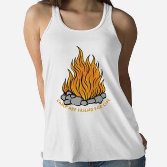 Camp Are Friend For Life Amazing Camping Women Flowy Tank - Seseable