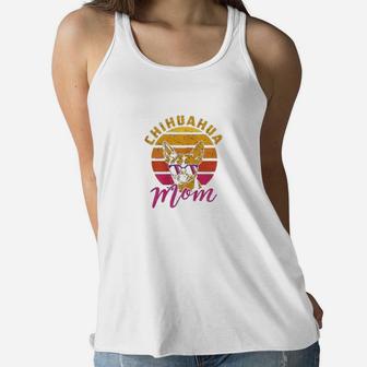 Chihuahua Mom Funny Chihuahua Owner Dog Lover Gift Ladies Flowy Tank - Seseable