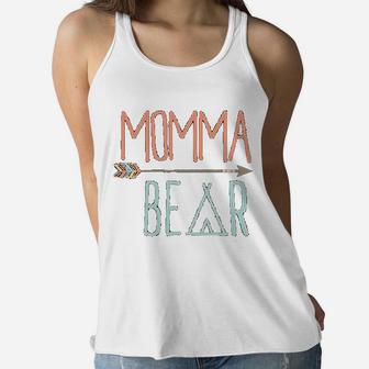 Cute Momma Bear Mom Ladies Flowy Tank - Seseable
