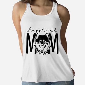 Dog Mom Lapphund Ladies Flowy Tank - Seseable