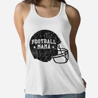 Football Mama Helmet Mom Gift Ladies Flowy Tank - Seseable