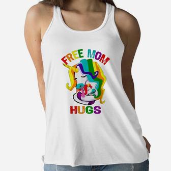 Free Mom Hugs Lgbt Gay Pride Shirt Ladies Flowy Tank - Seseable