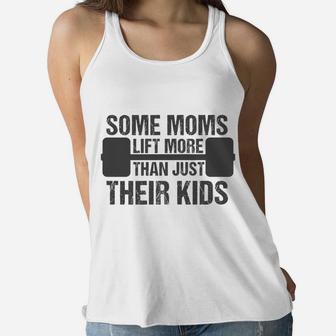 Funny Fit Mom Exercise Fitness Gym Mommy For Women Ladies Flowy Tank - Seseable
