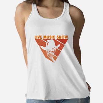 Funny Live Music Show Gift Idea Music Lovers Women Flowy Tank - Seseable