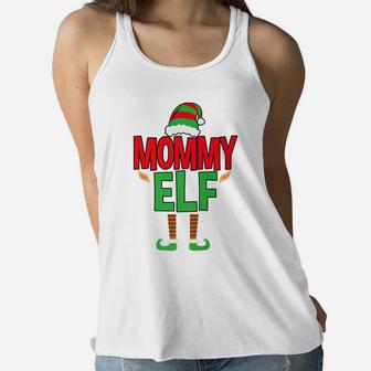Funny Mommy Elf For Grandmothers Ladies Flowy Tank - Seseable