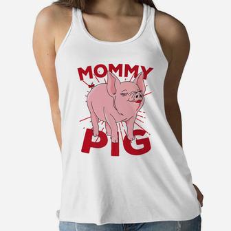 Funny Mommy Pig Chinese New Year Lunar 2019 Ladies Flowy Tank - Seseable
